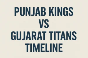 punjab kings vs gujarat titans timeline
