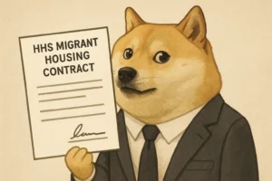 Doge HHS migrant housing contract