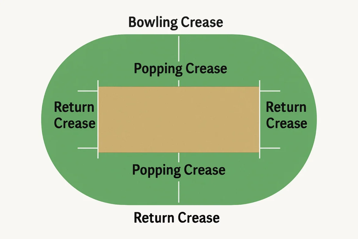 how many creases are there in cricket?
