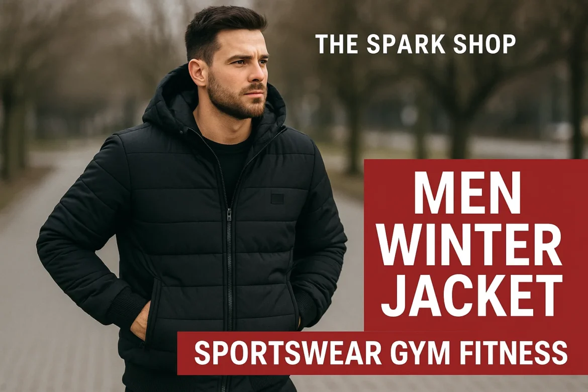 the spark shop men winter jacket sportswear gym fitness